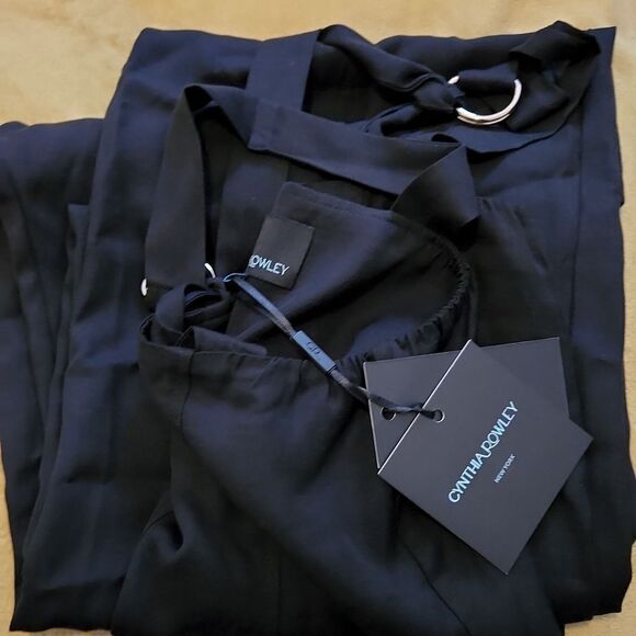 NWT Cynthia Rowley Devin Black Jumpsuit Overalls - Picture 5 of 6